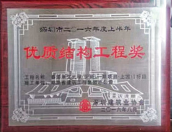 深圳市优质结构工程奖（2016年）
